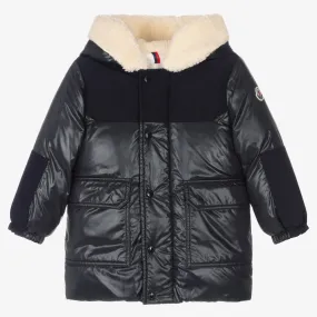 Boys Navy Blue Puffer Coat