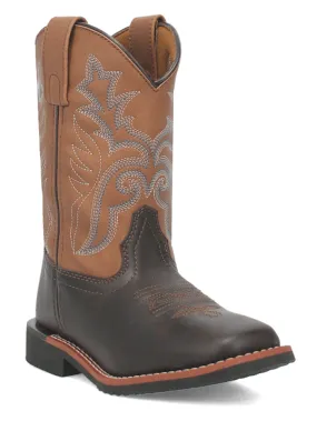 Laredo LC2571 LC3571 Kids BEXLEY Square Toe Boot Dark Brown