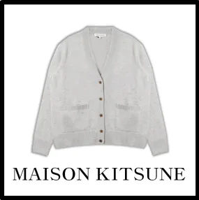 MAISON KITSUNE  |Casual Style Street Style Logo Cardigans