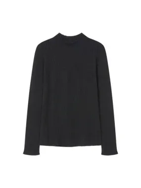 Overseas Station Season Big Chance 8 18 Women s Cashmere Ribbed Mock Neck Sweater Black 271458