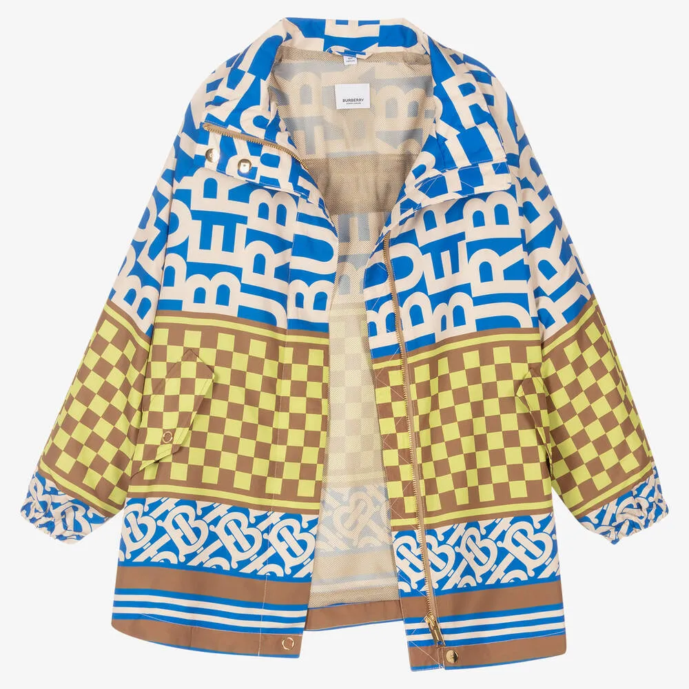 Teen Montage Print Hooded Coat